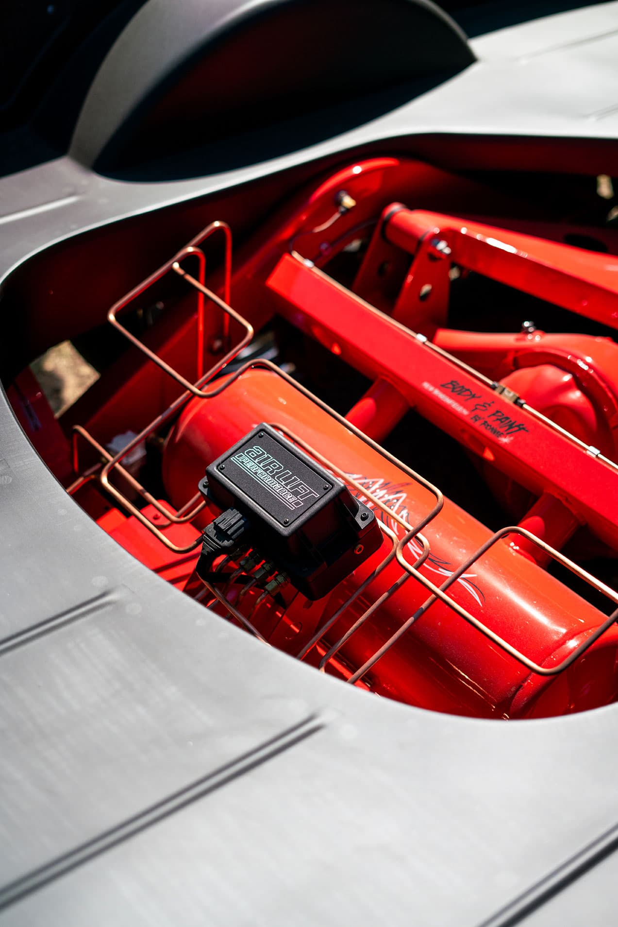 Air Lift Performance air management kit on a vehicle at Lone Star Throwdown 2024